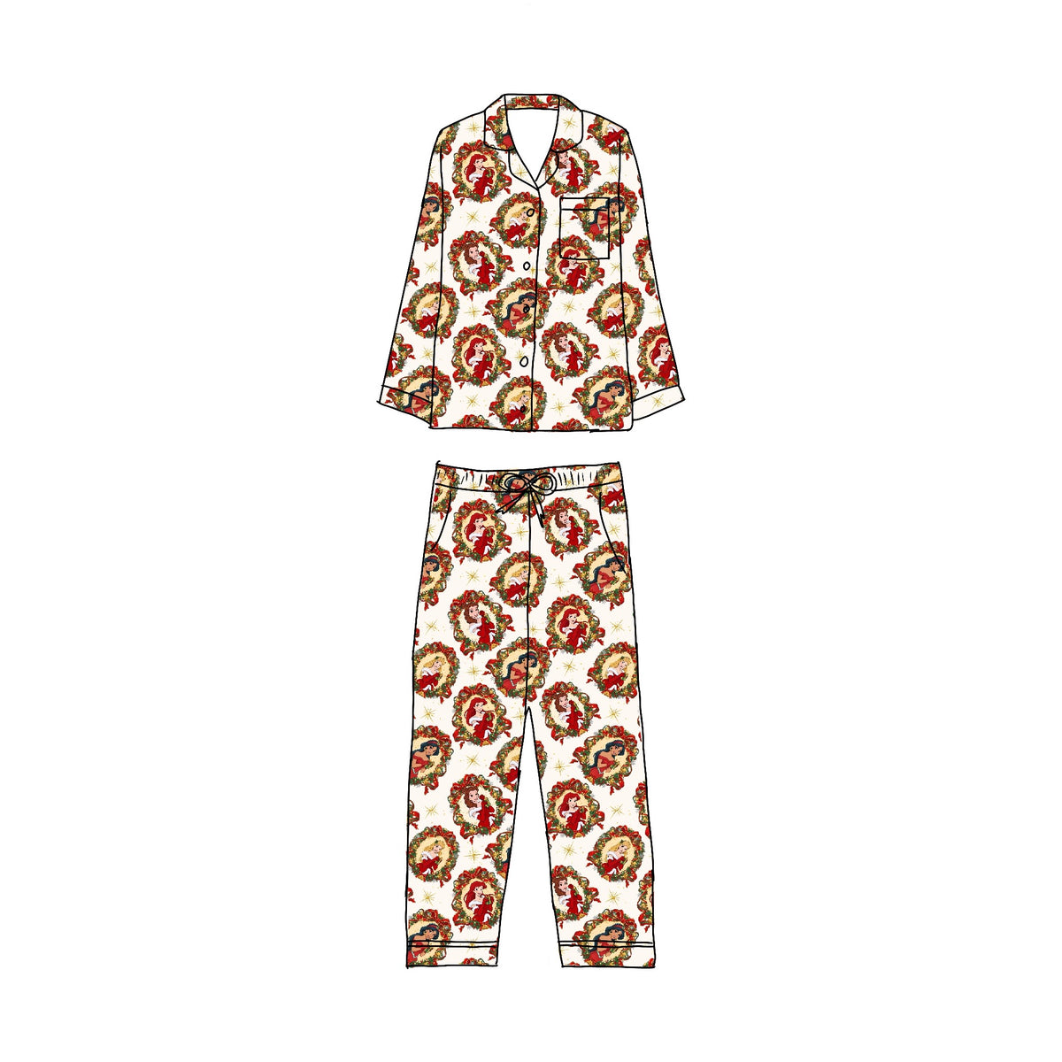 Royal Holidays 2-piece button down set