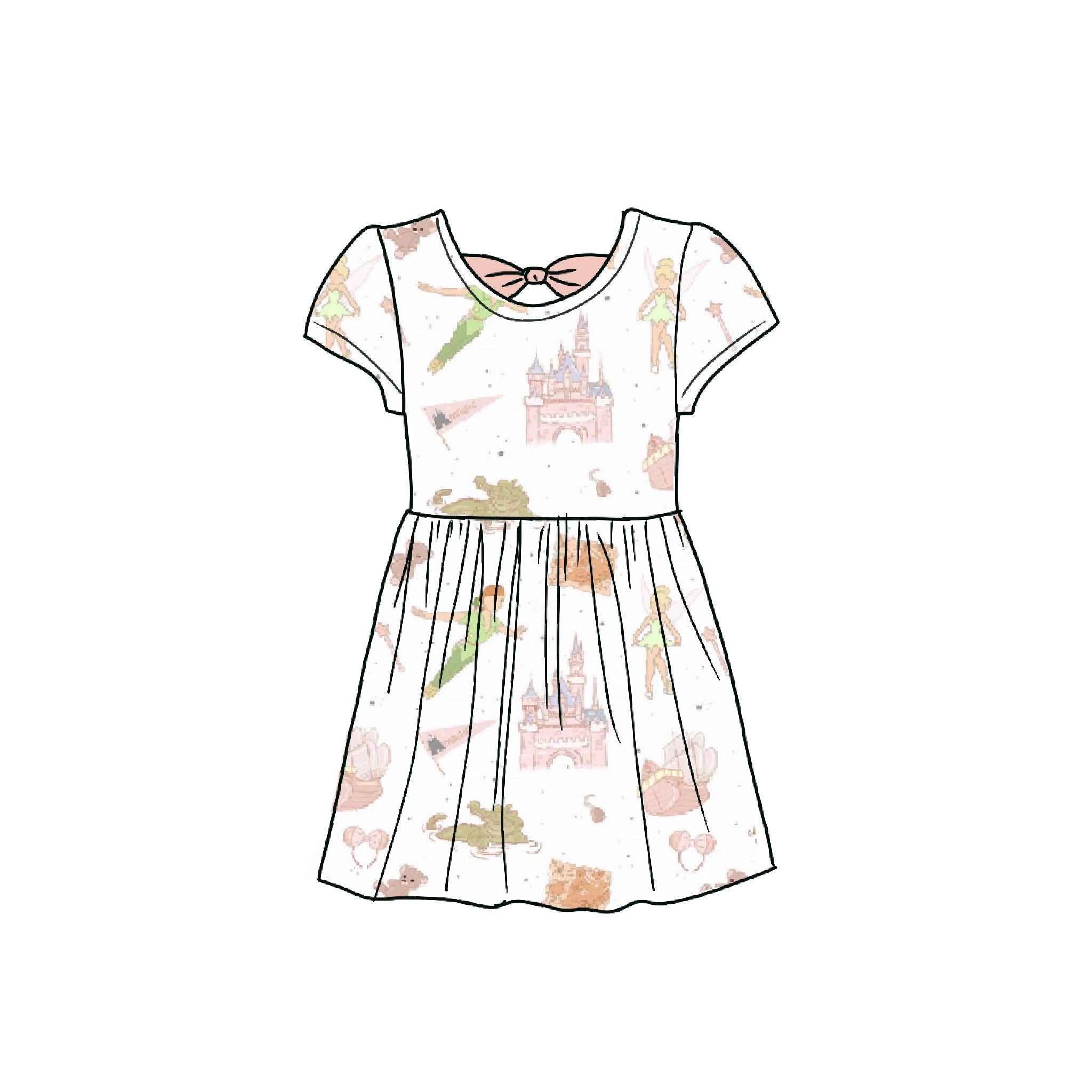 Neverland Bamboo Dress with Bow