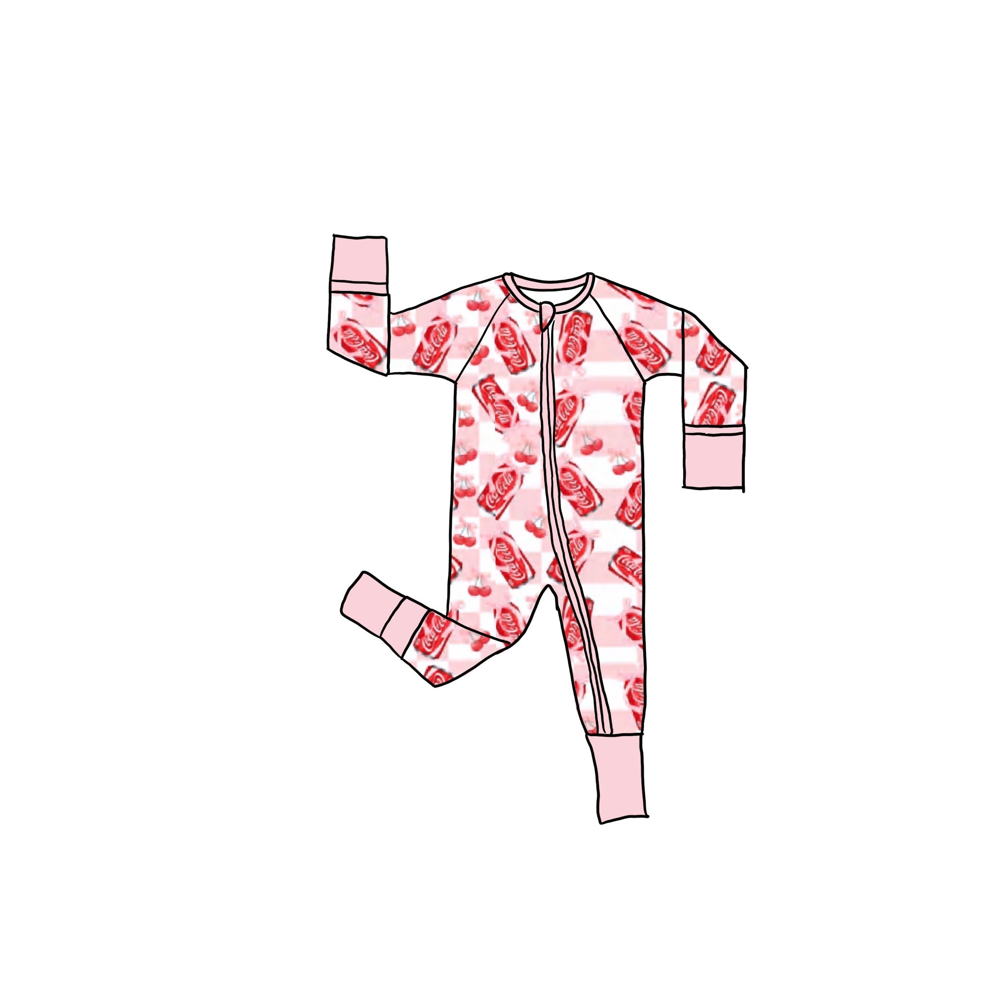 Cherry Cola Fizz Bamboo Zippie Romper