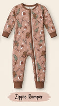 Reindeer Games Bamboo Zippie Romper