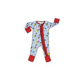 Sidekickin’ Holidays Bamboo Ruffle Zippie Romper