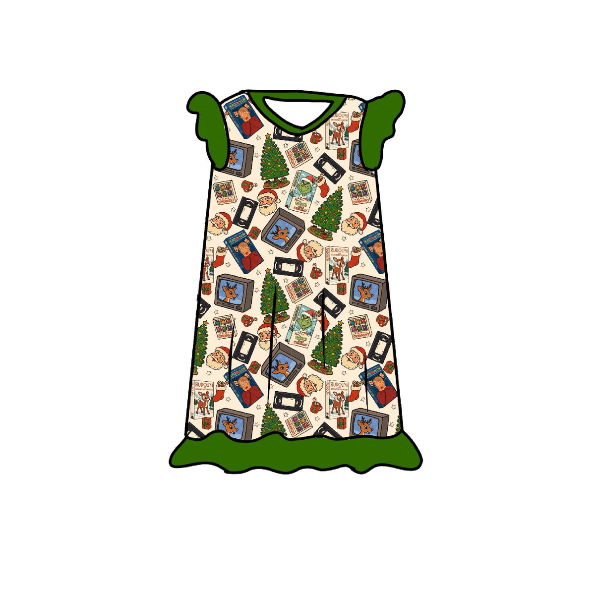 VHS Noel Flutter Sleeve Nightgown