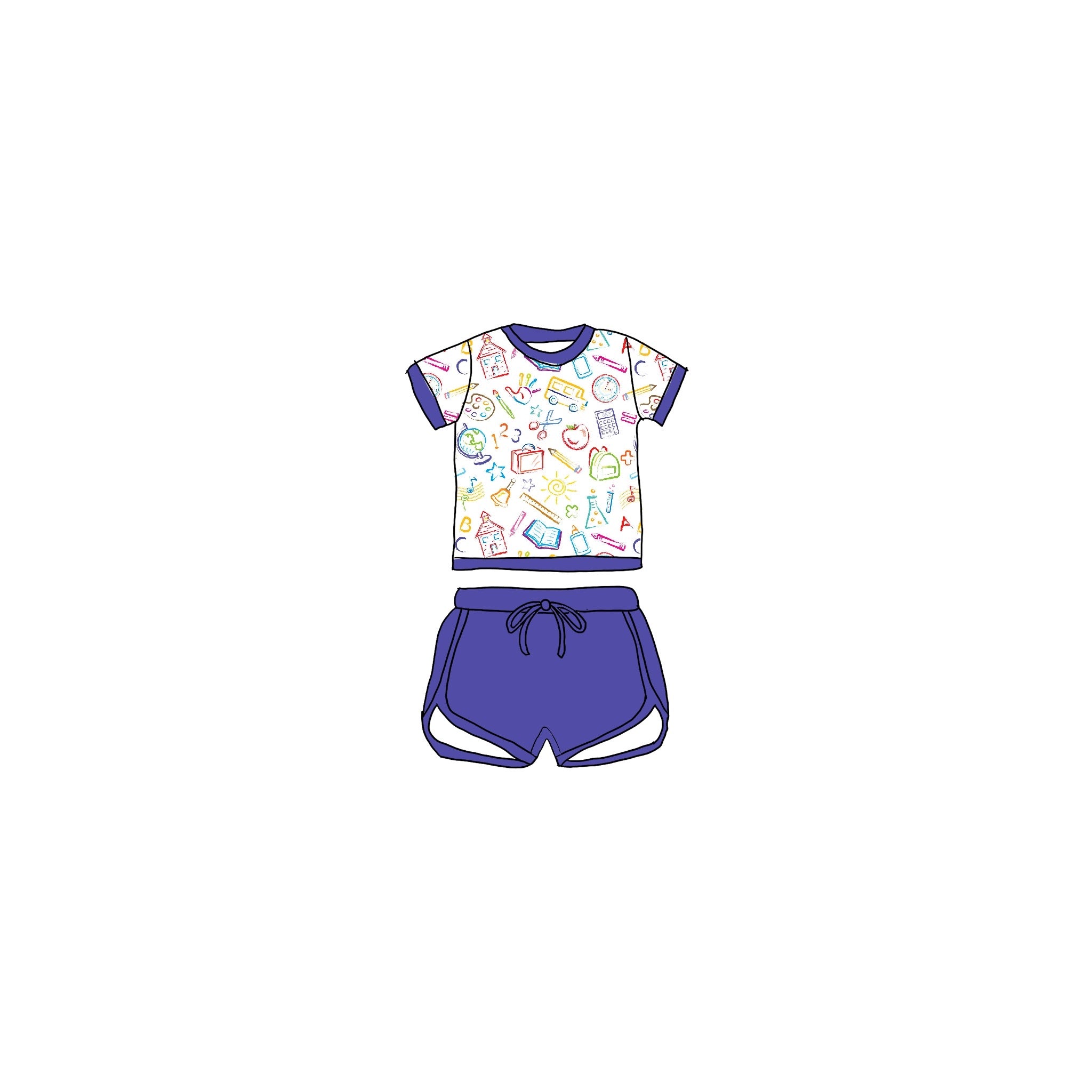 Library Chic Drawstring Short Set