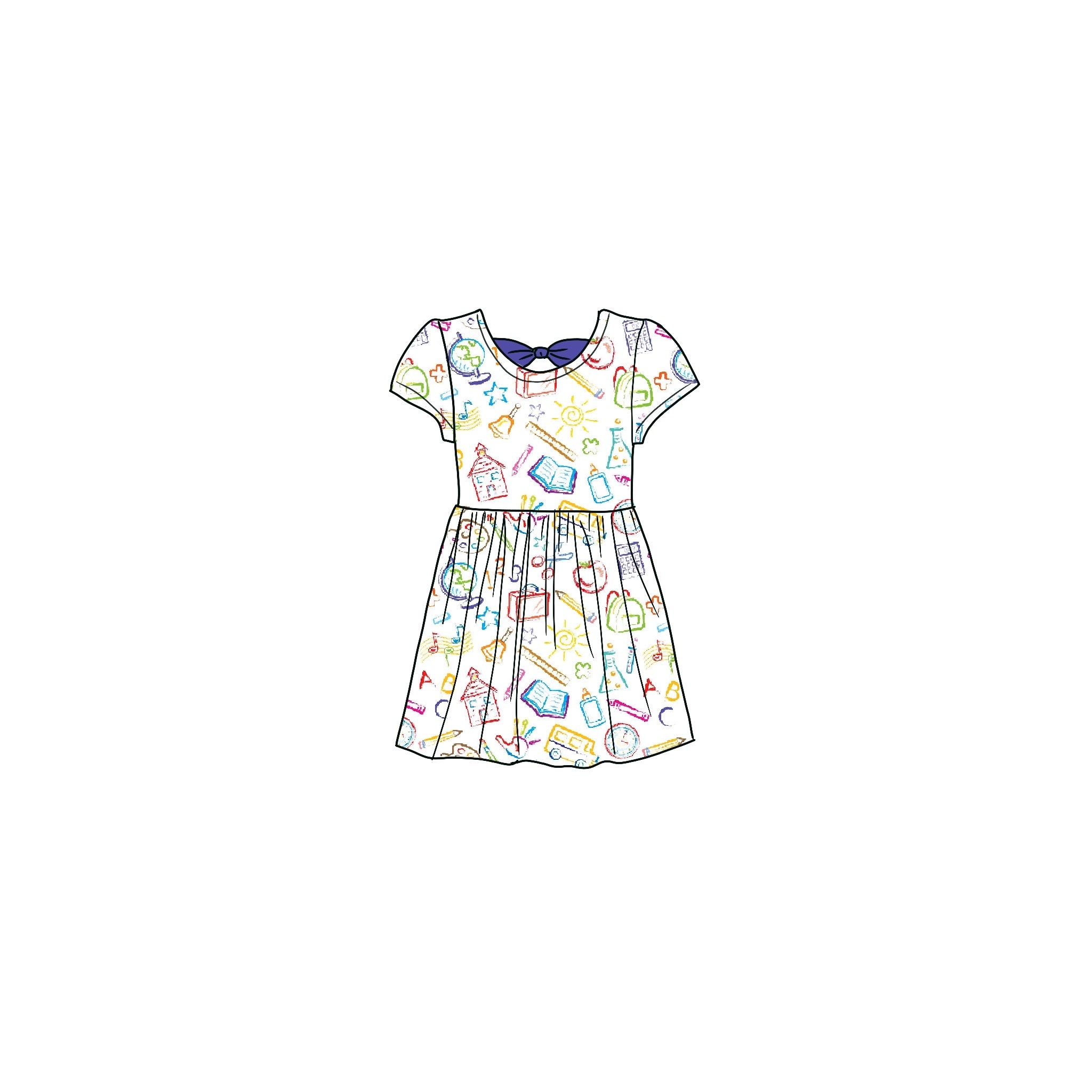 Library Chic Bamboo Dress with Bow