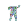 A Hot Dog Holiday Bamboo Ruffle Zippie Romper