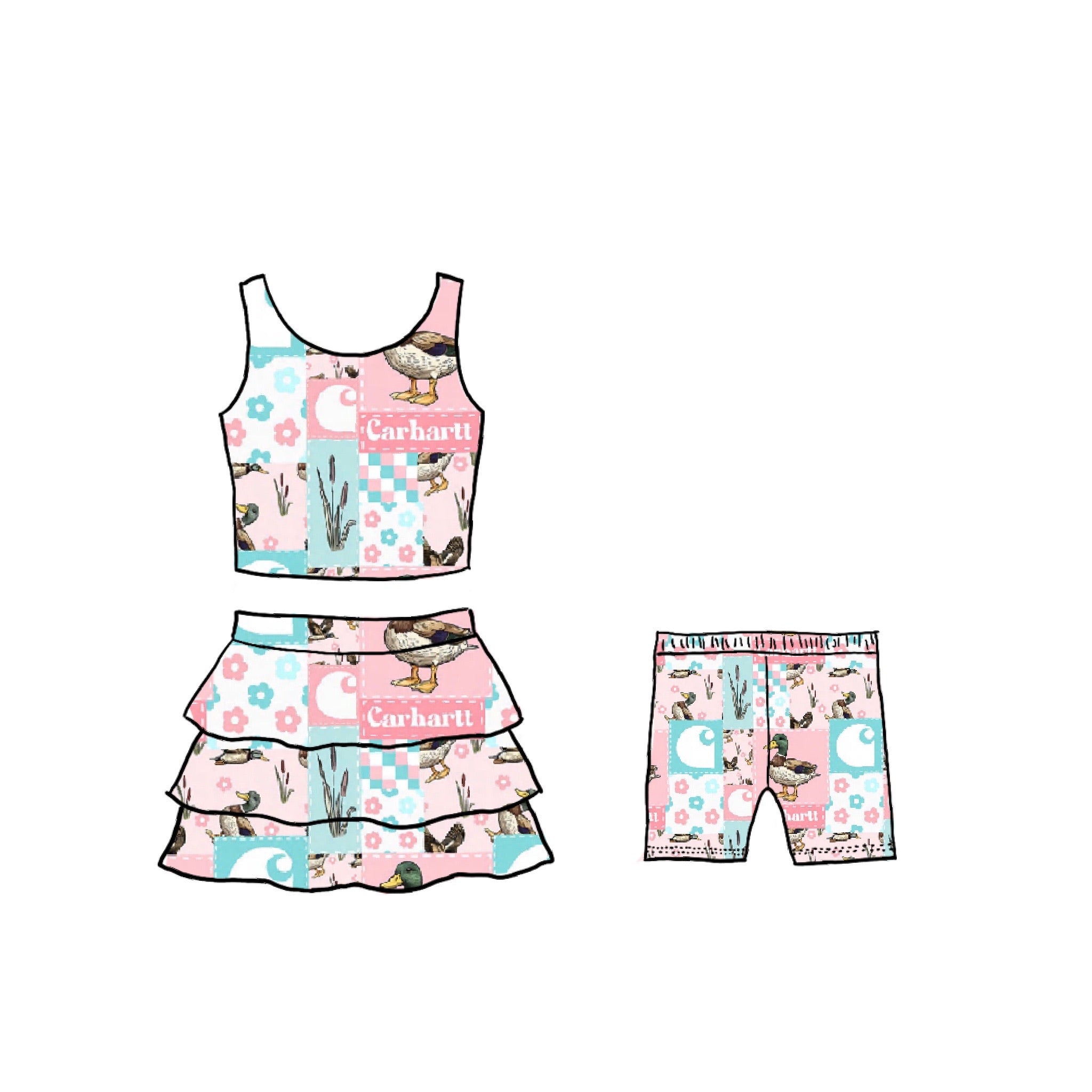 What’s Quackin’ Athletic Skirt Set