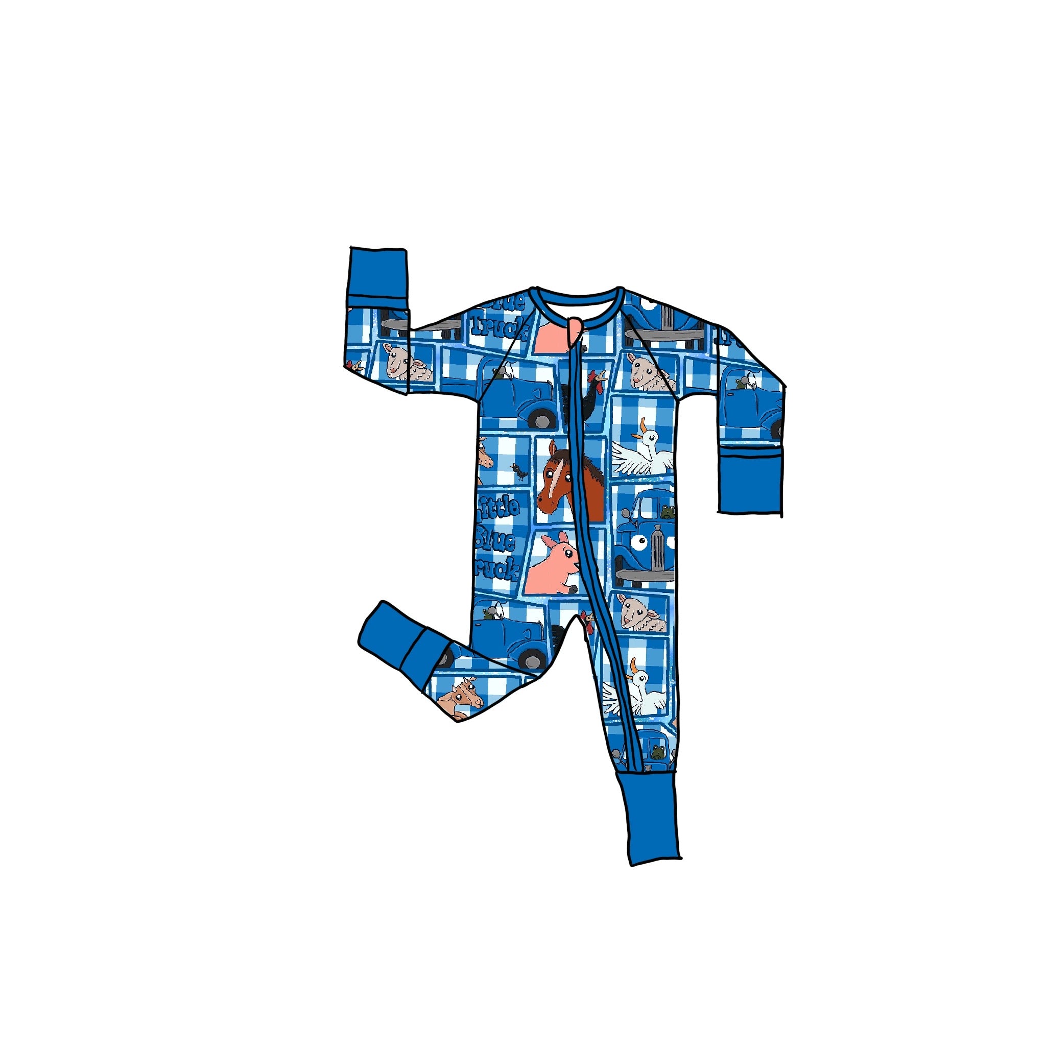 Honk! Honk!  Bamboo Zippie Romper