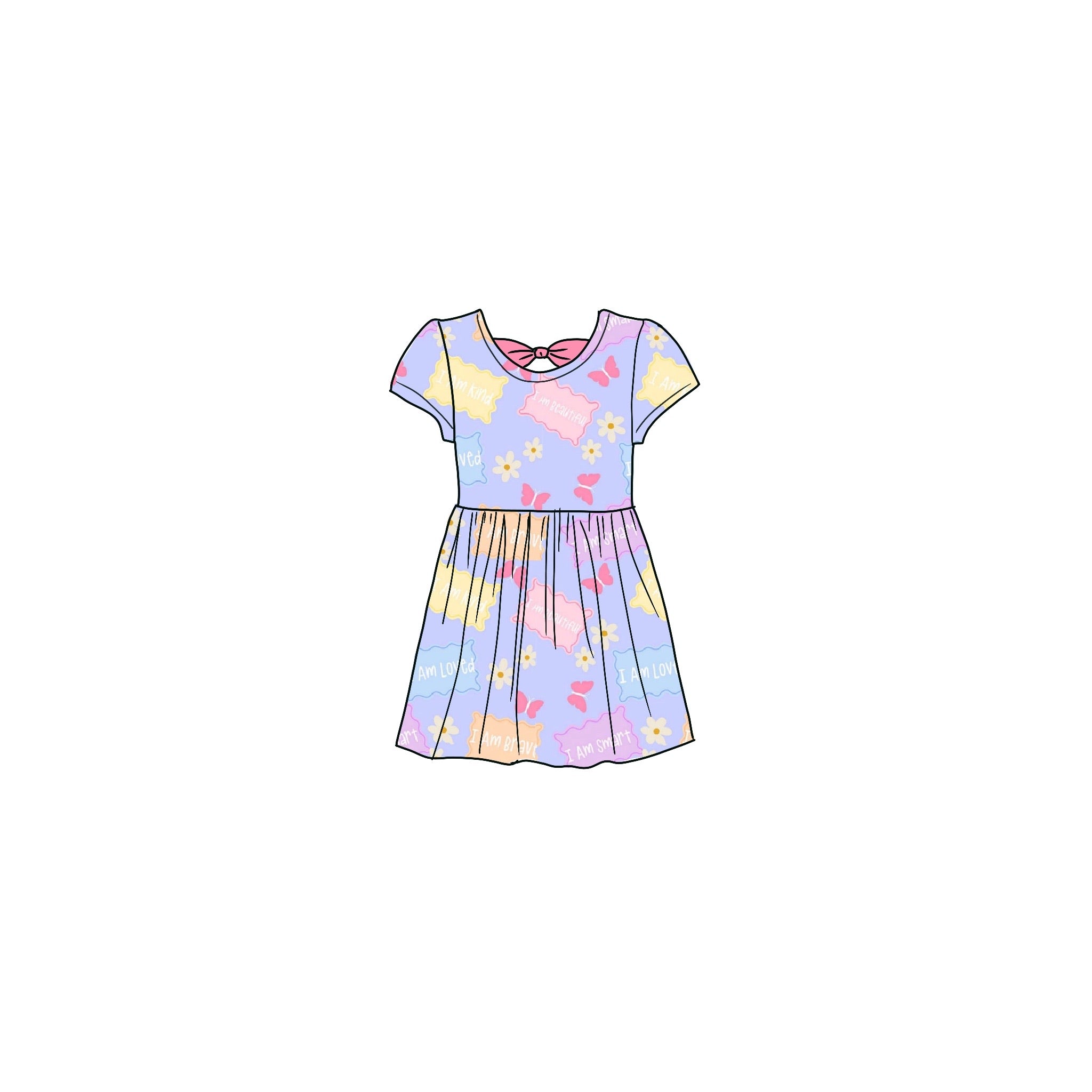 Smart Butterfly Bamboo Dress with Bow