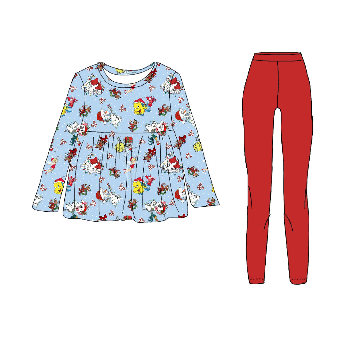 Sidekicking Holidays Peplum with leggings