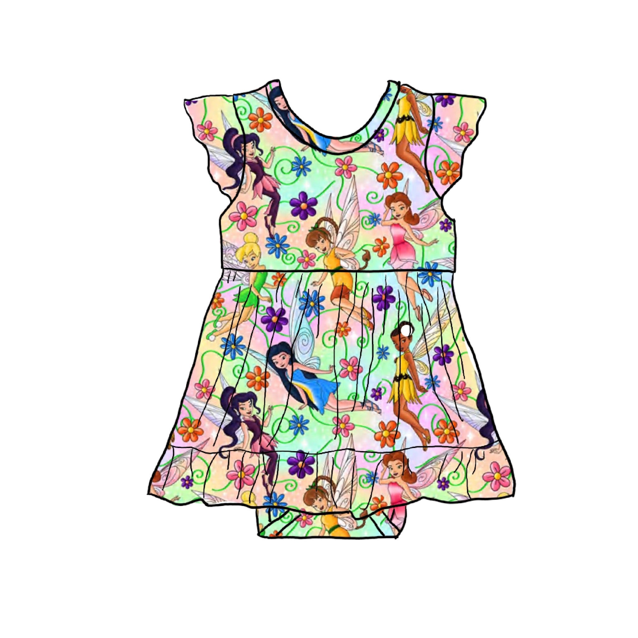 Fairytales Bamboo Viscose Baby Skirted Bodysuit