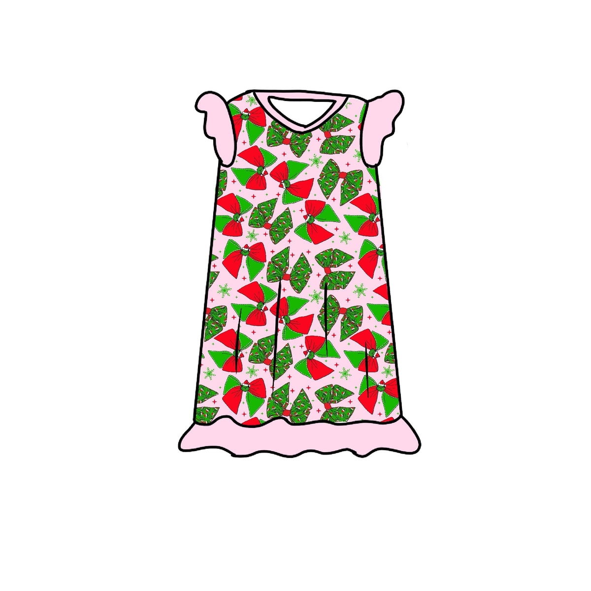 Feelin’ Grinchy Flutter Sleeve Nightgown