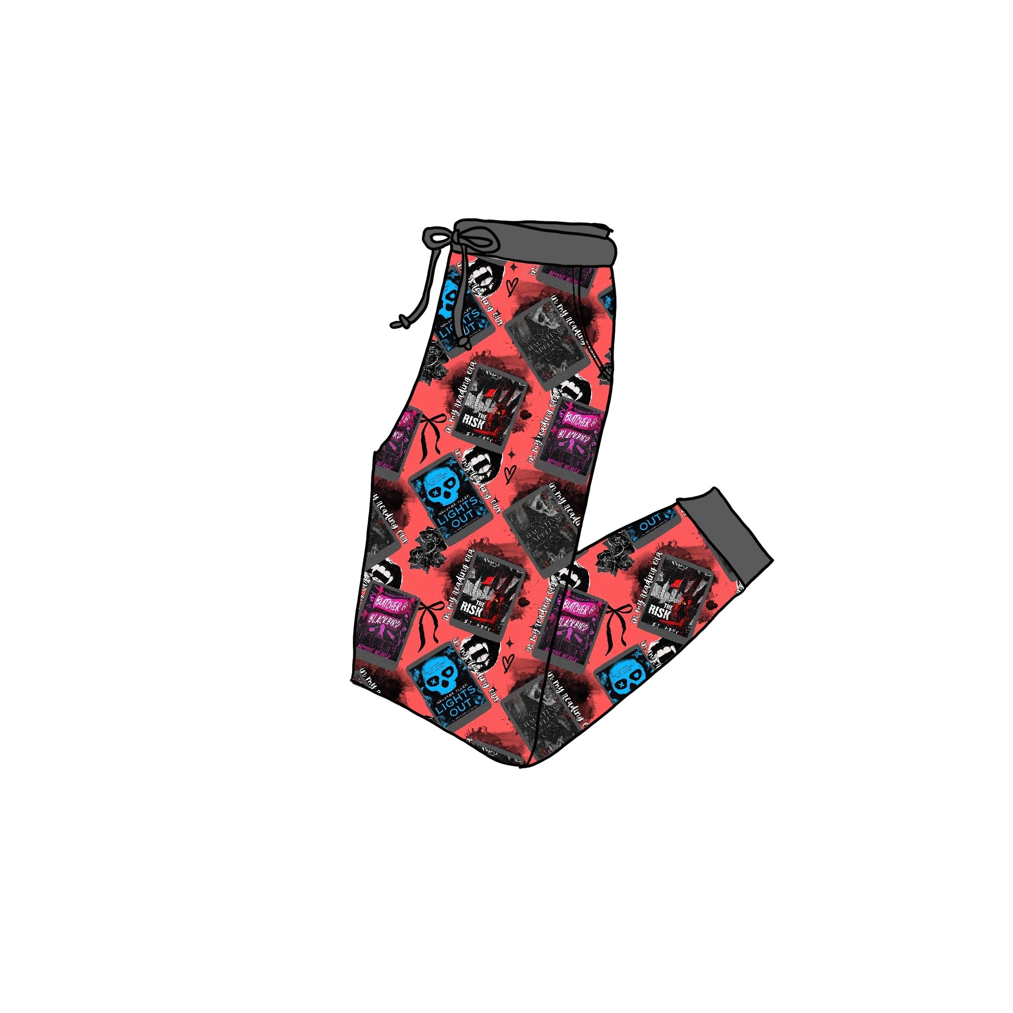Morally Grey Book Club Adult bamboo joggers