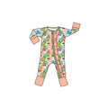 SANTA’S Coming Bamboo Ruffle Zippie Romper