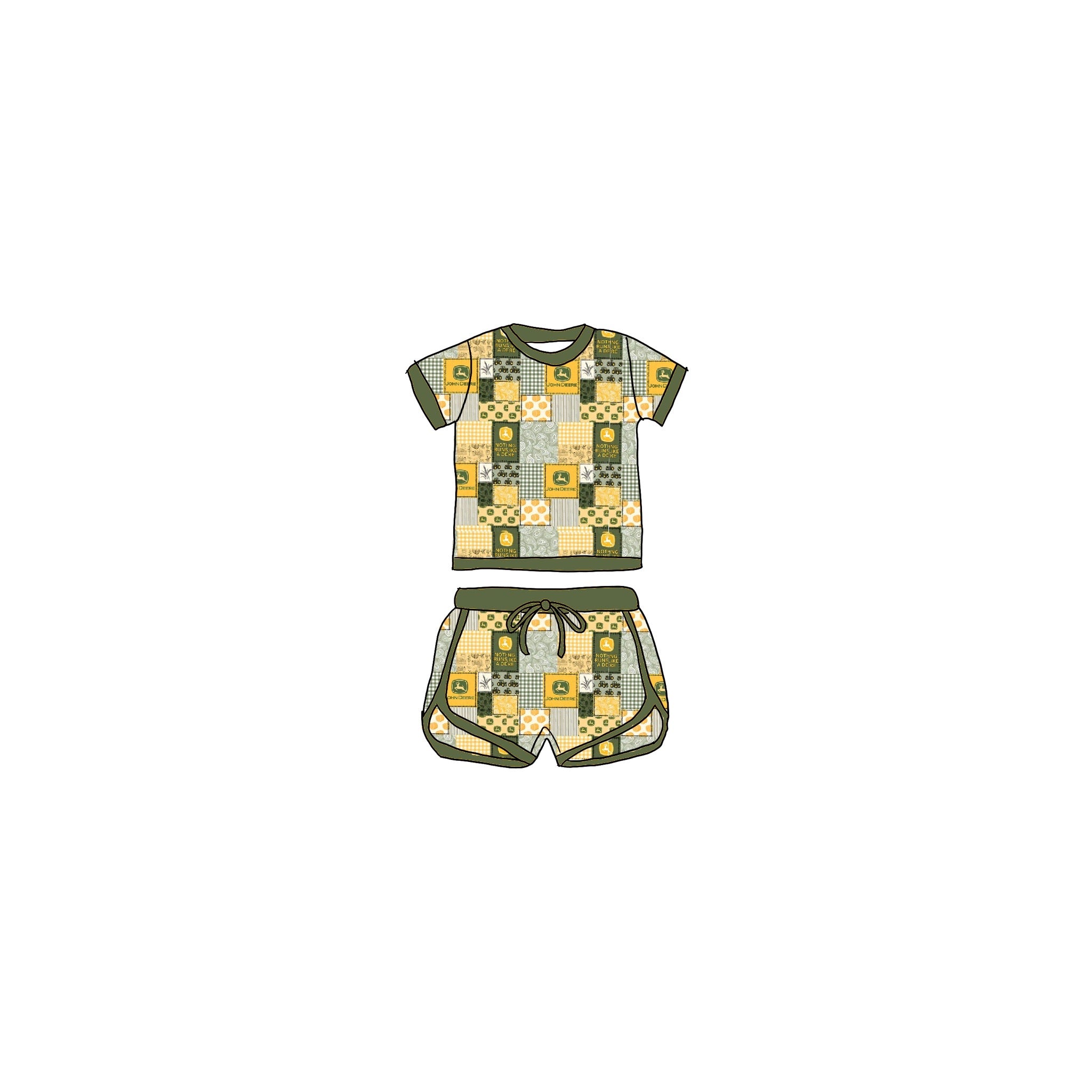 Mowin’ Along Bamboo Drawstring Short Set