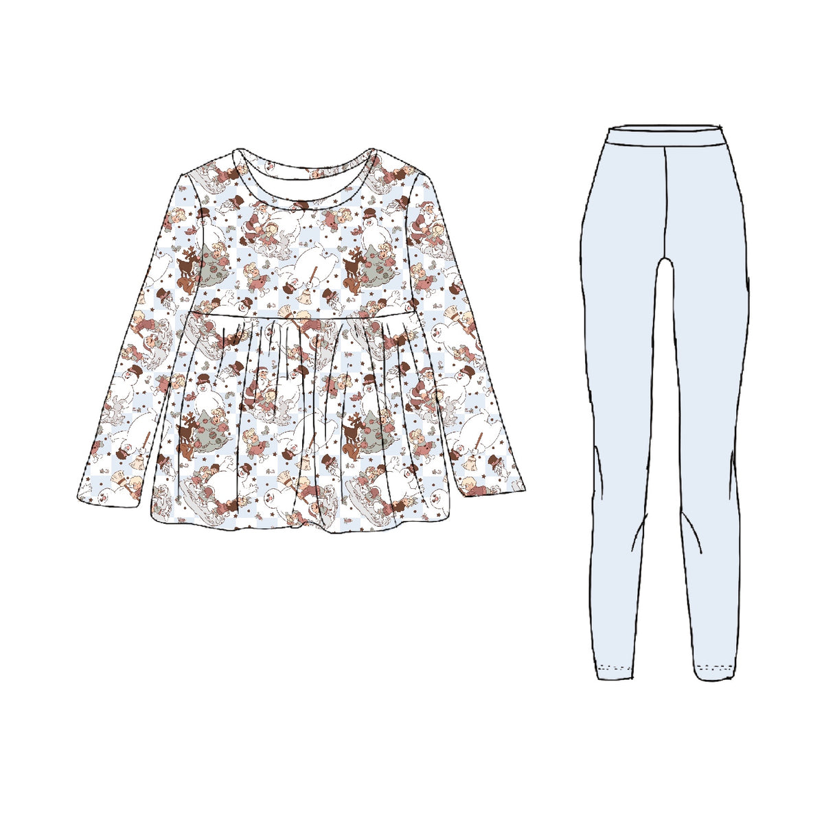 Made of Snow Peplum with leggings