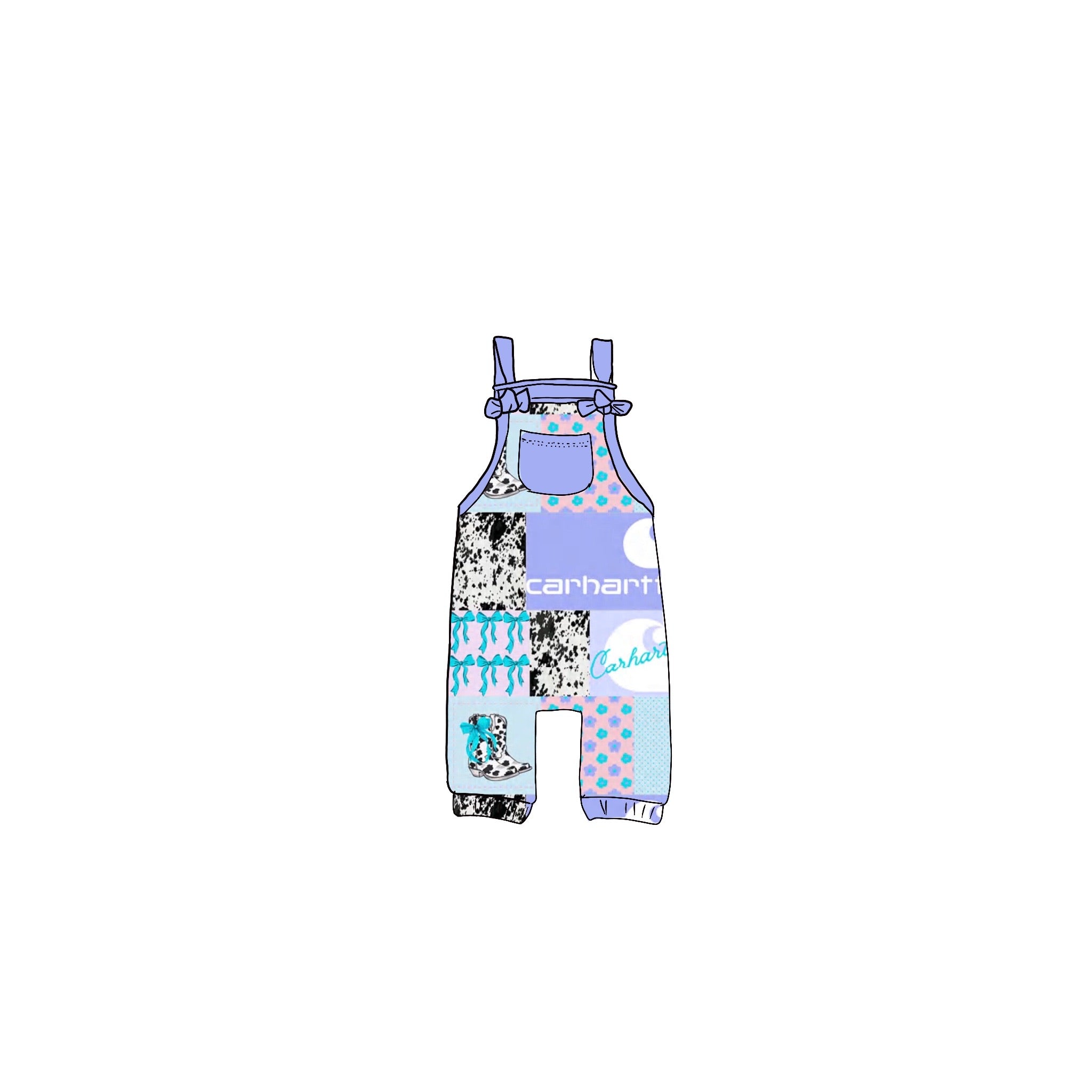 Pastel Cowgirl Bamboo Overalls