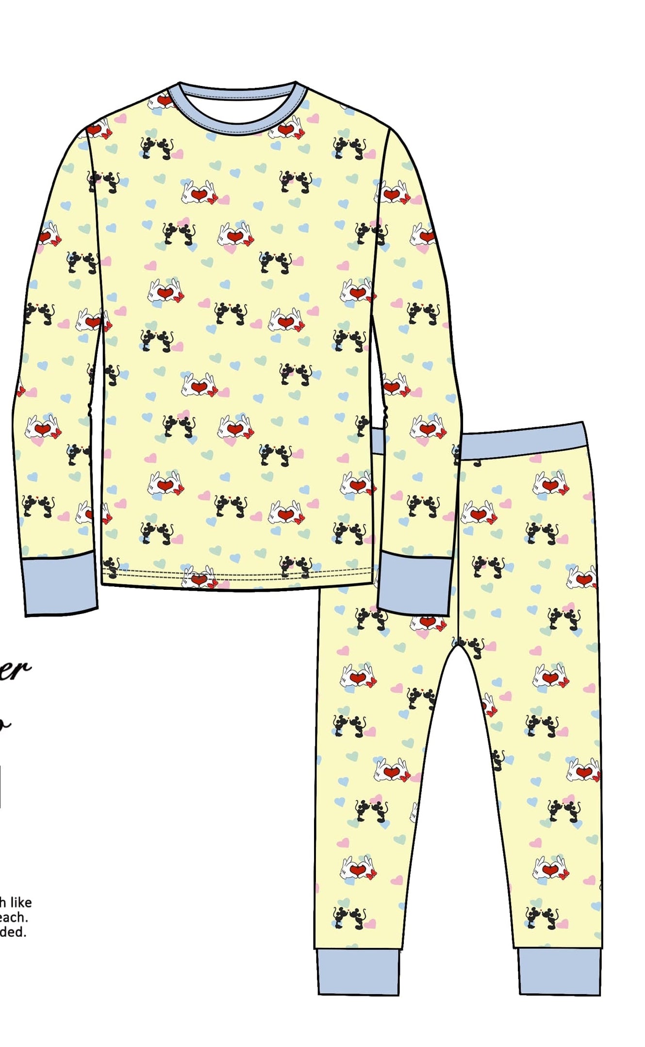 Sweetheart Bamboo Viscose 2 piece Long Sleeve Set