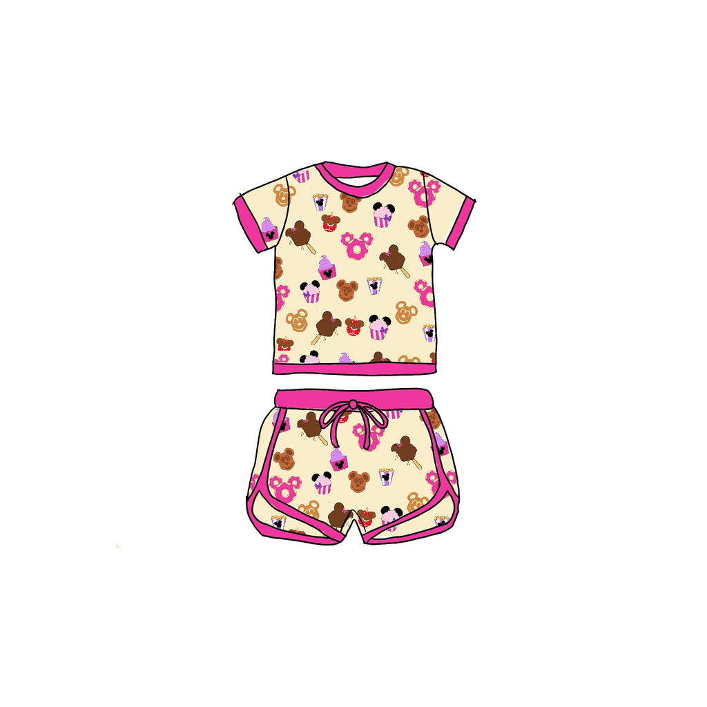 Snackin Bamboo Drawstring Short Set