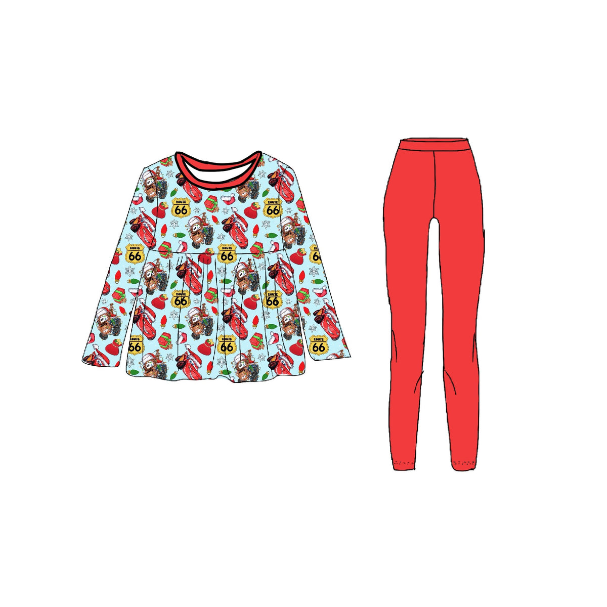 A Mater Xmas peplum with leggings