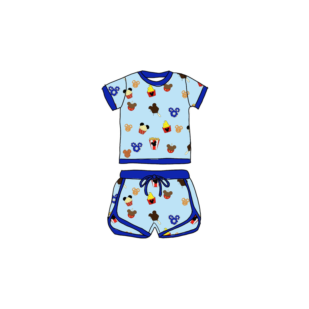 Snackin Bamboo Drawstring Short Set