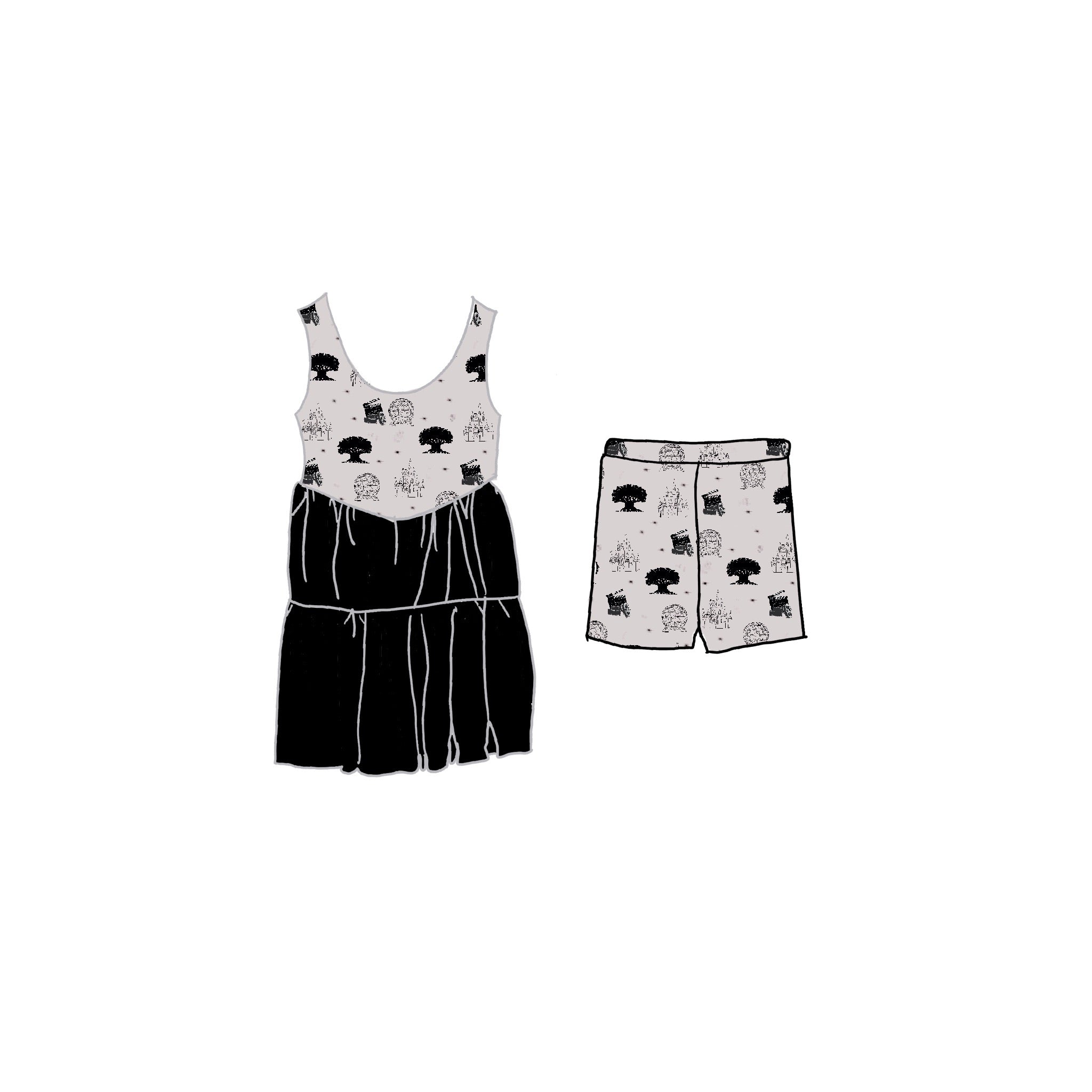 Park Hoppin Athletic Twirl Dress