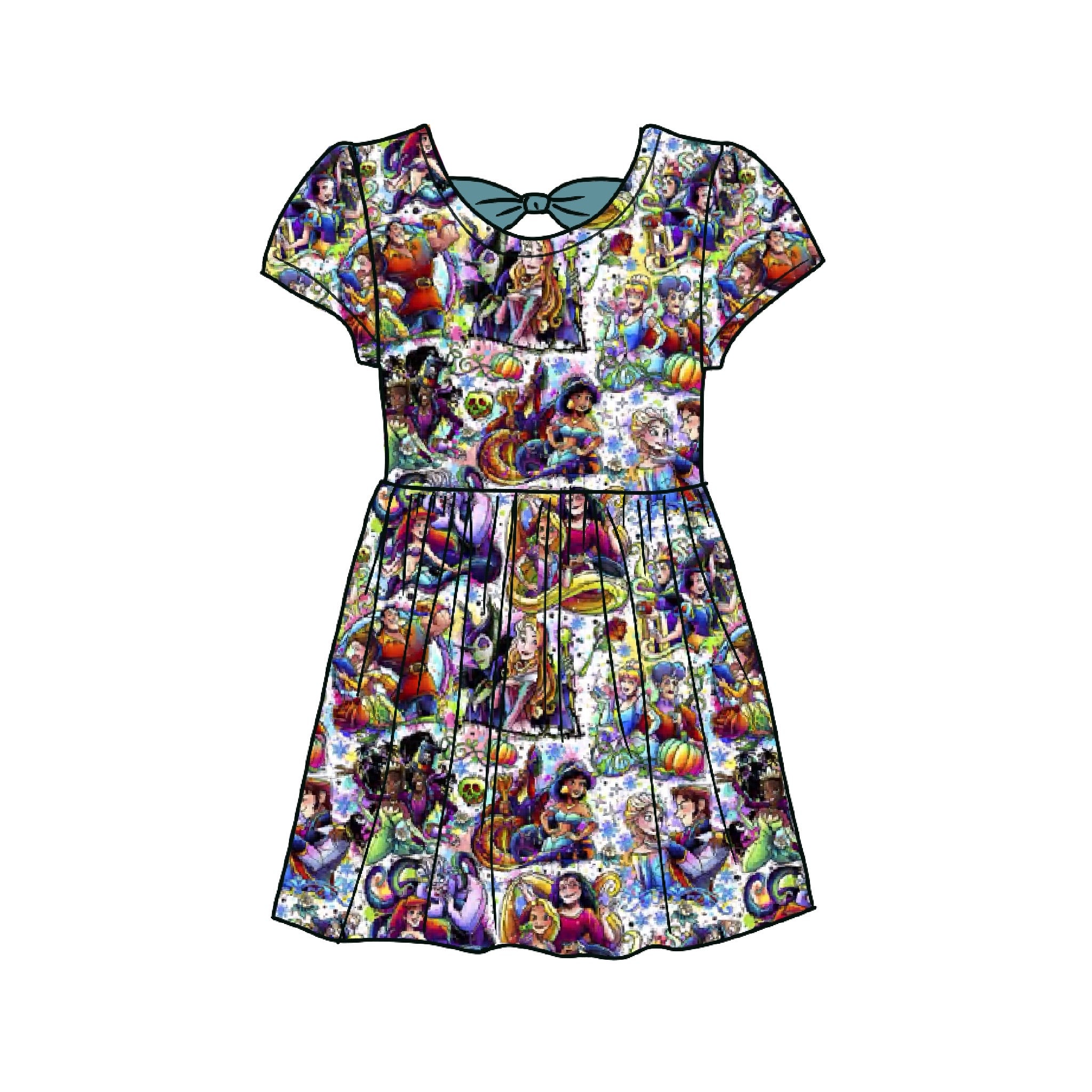 Good vs Evil Bamboo Dress with Bow