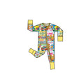 Paws & Polka dots Bamboo Zippie Romper
