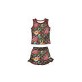 Summerween Bamboo Tank and Ruffle Short Set