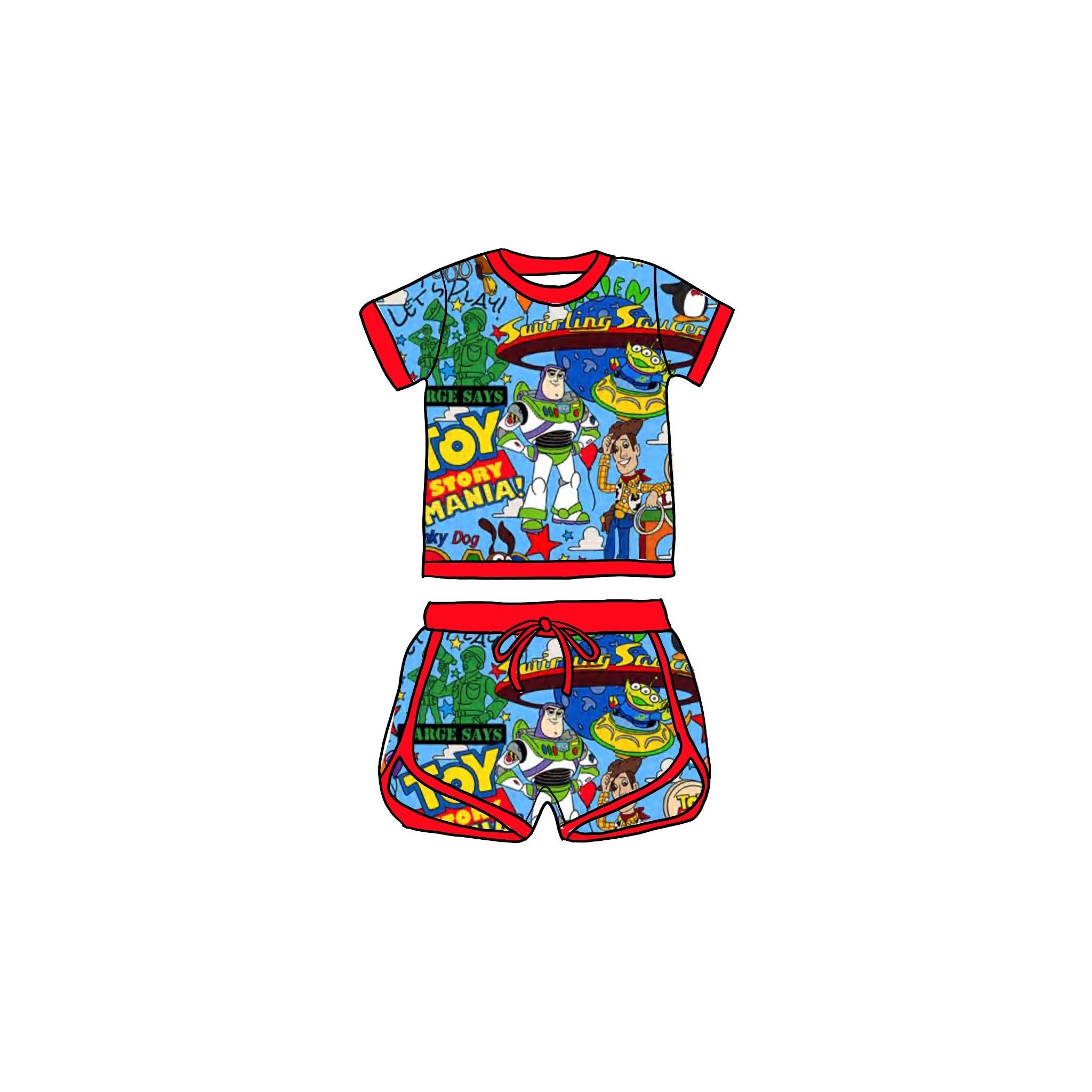 Toy Land Bamboo Drawstring Short Set