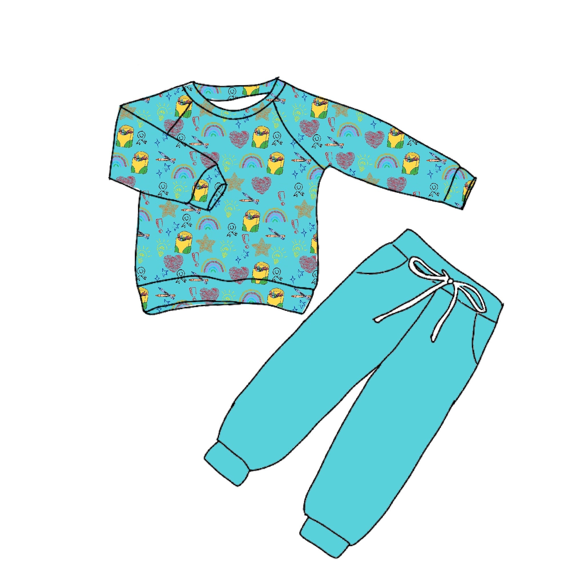 Scribble & Sketch 2 Piece Comfy Set