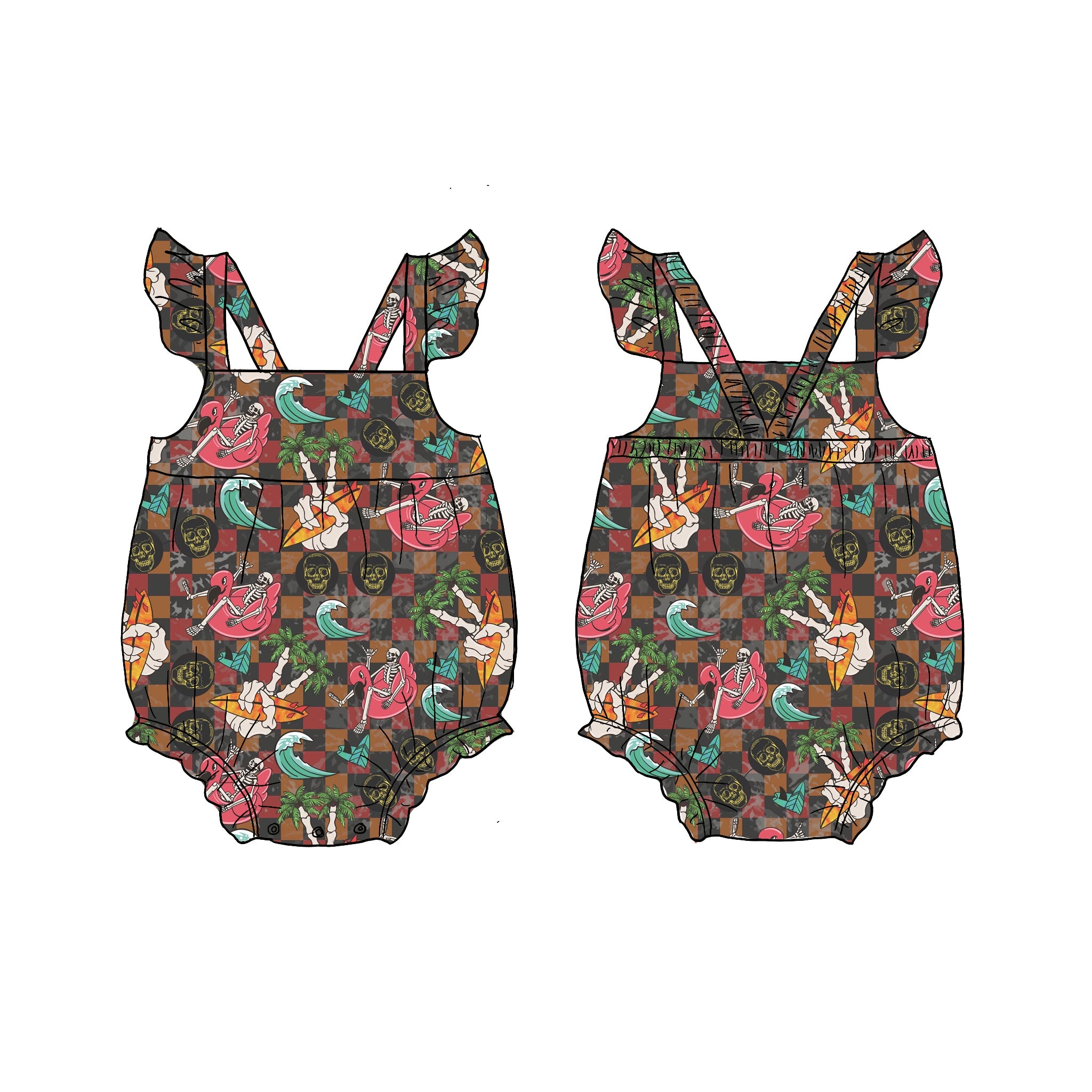 Summerween Ruffle bubble romper