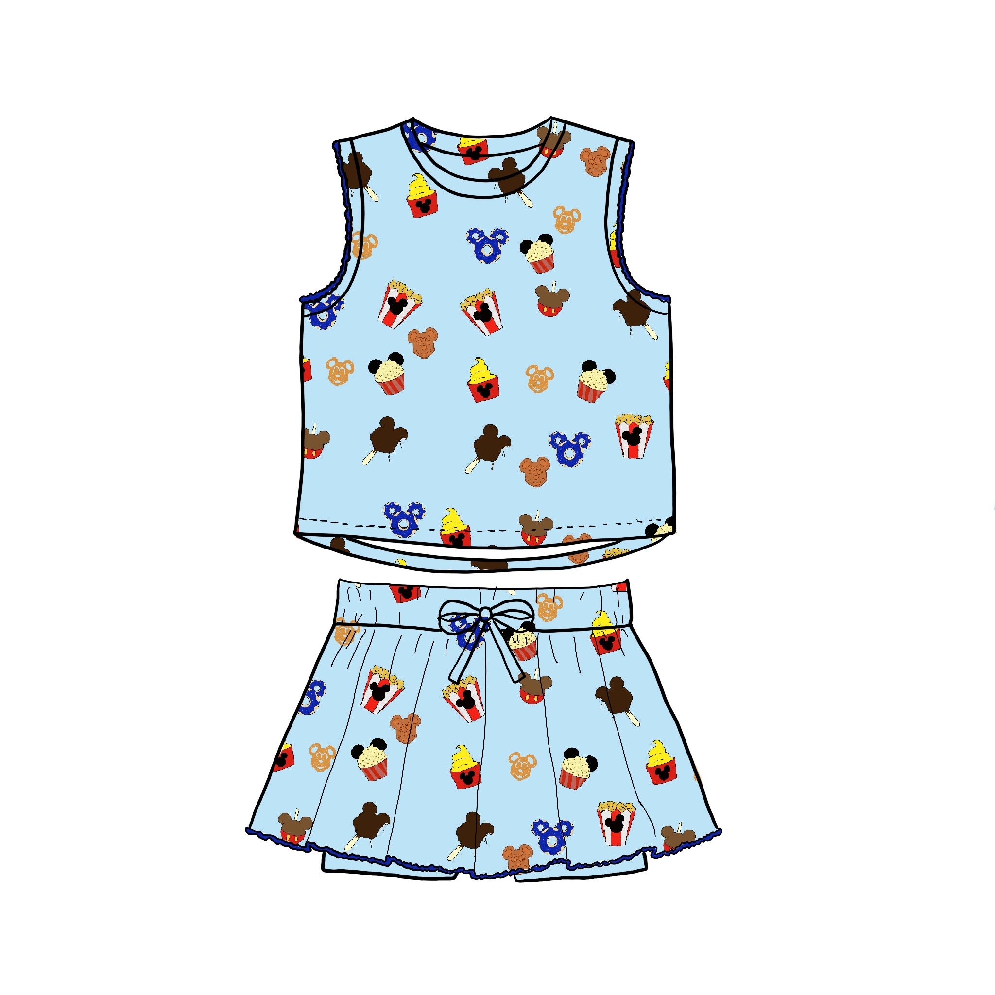 Snackin Squiggle Trim Athletic Set