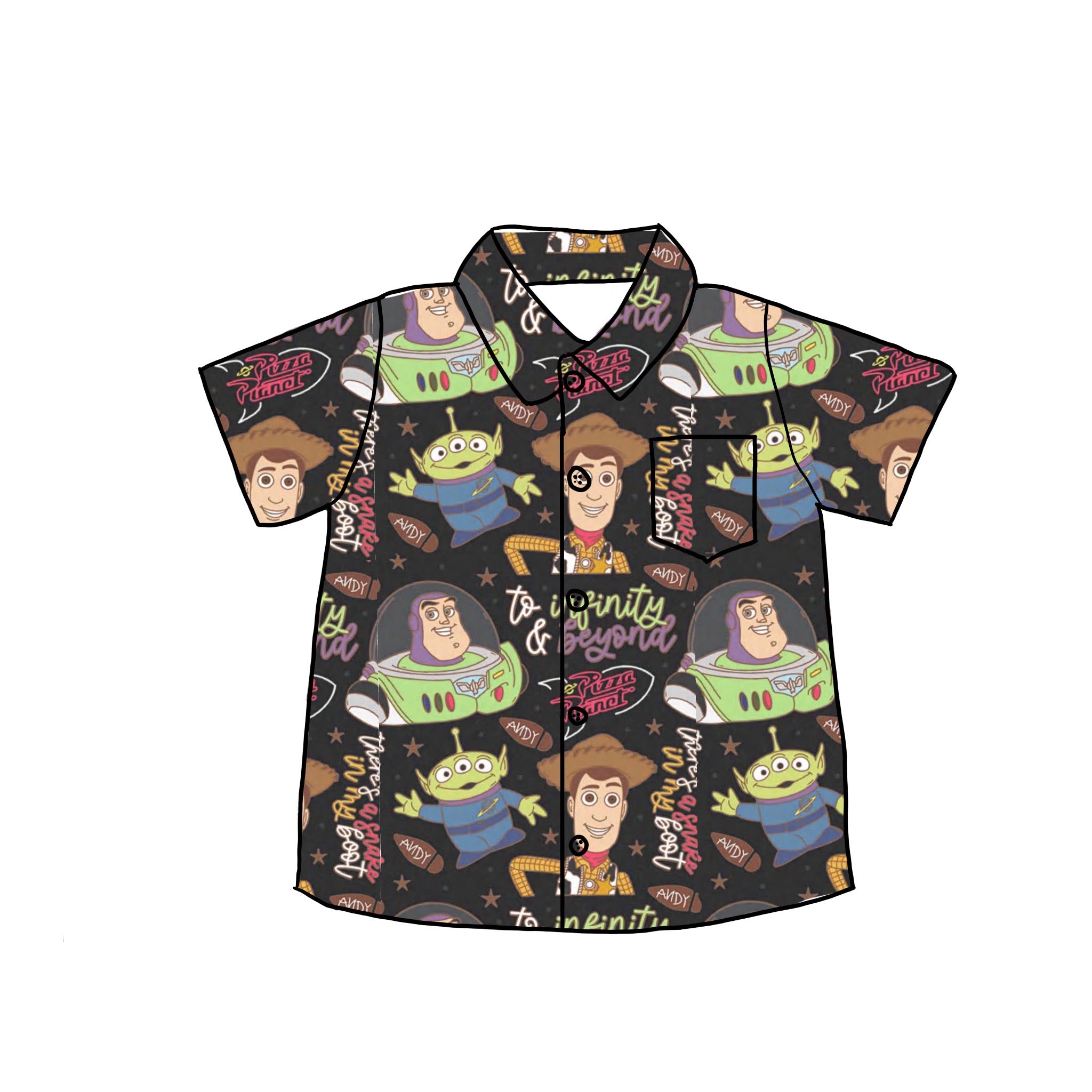 Infinity and Beyond Button Down