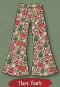 Peppermint Cocoa Adult bamboo Flare Pants and Shirt Set