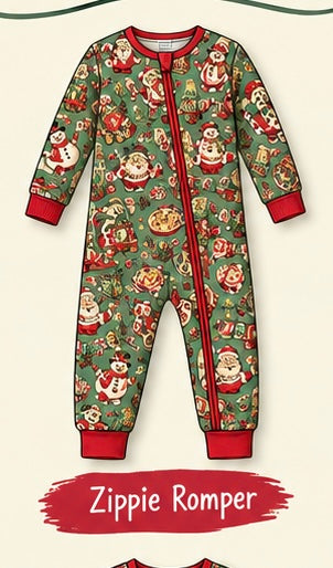 The North Pole Bamboo Zippie Romper
