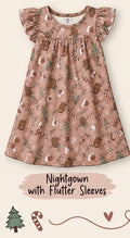 Reindeer Games Flutter Sleeve Nightgown