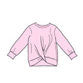 Twist Front Long Sleeve Shirt