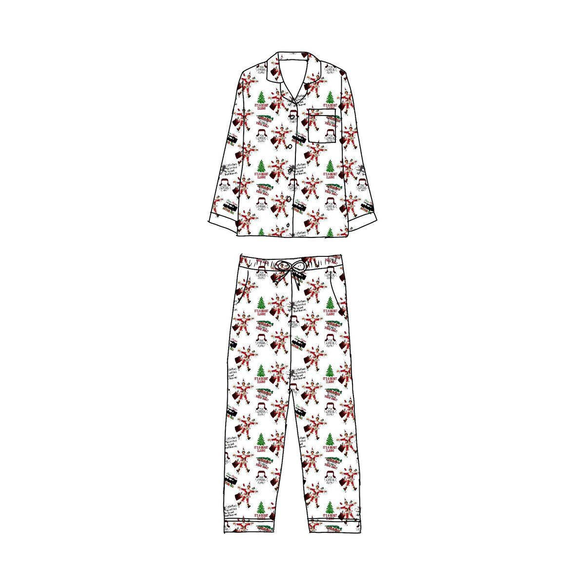 CLARK! 2-piece button down set