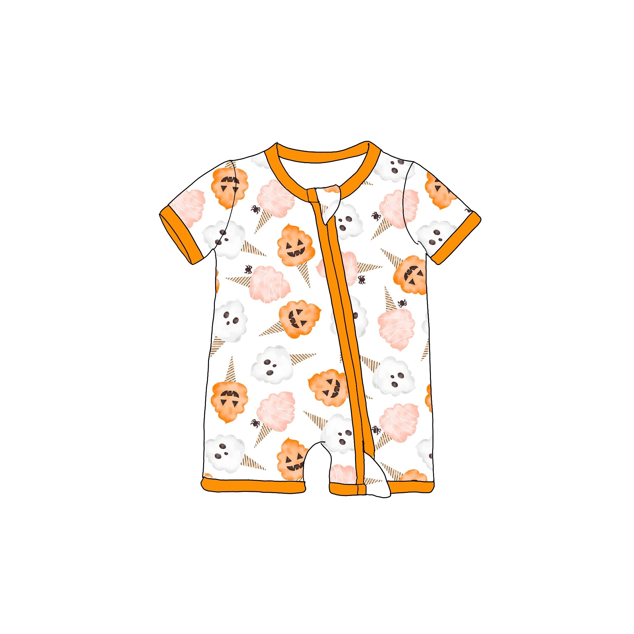 Cotton Scary Shortie Romper