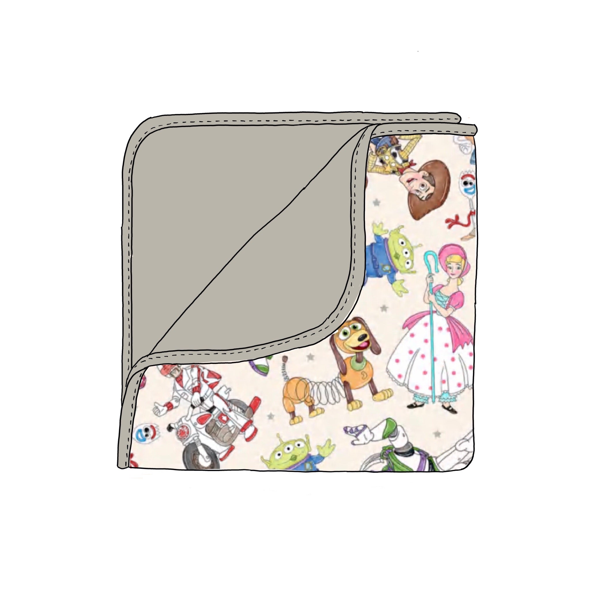 Watercolor Toys Blanket