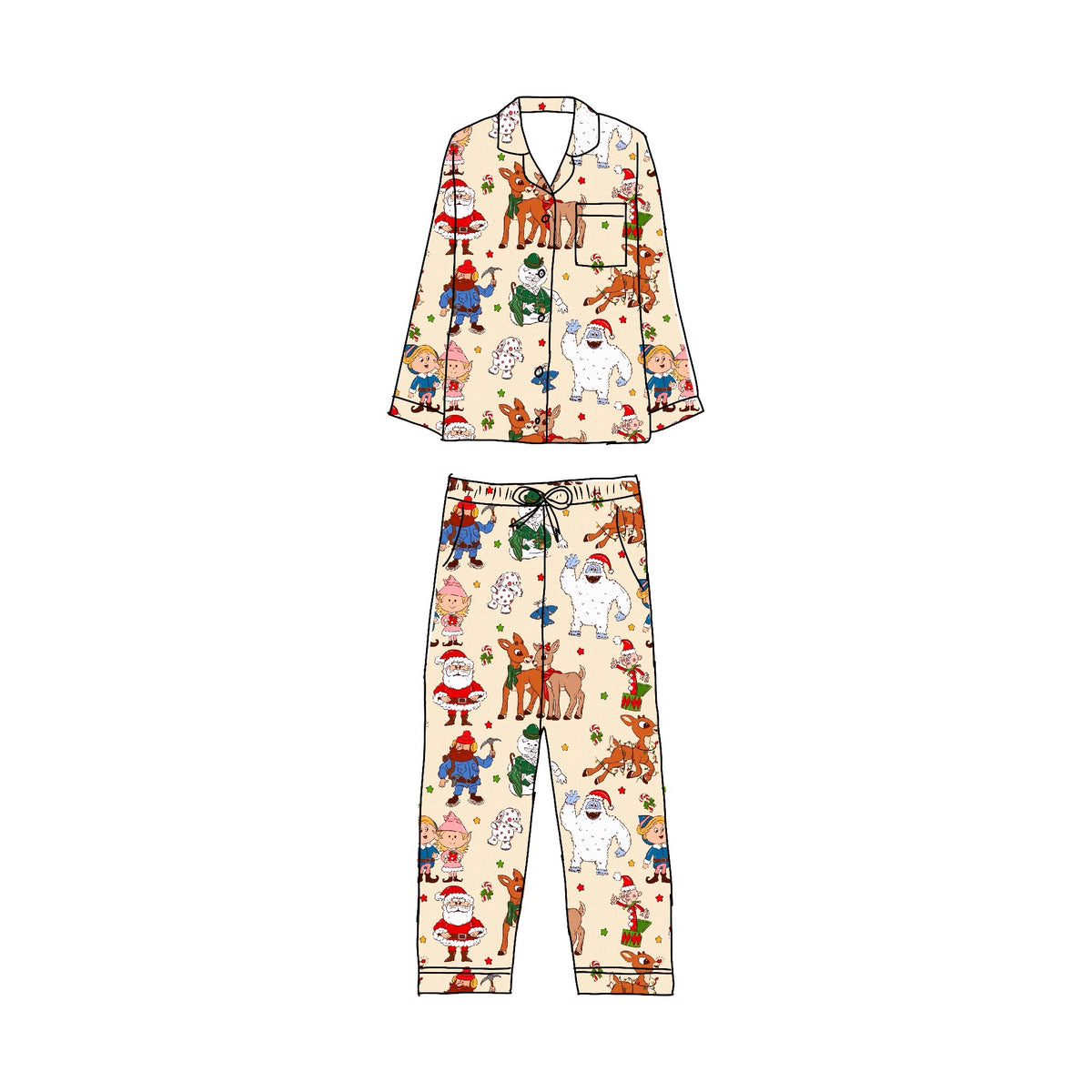 Christmas Misfits 2-piece button down set