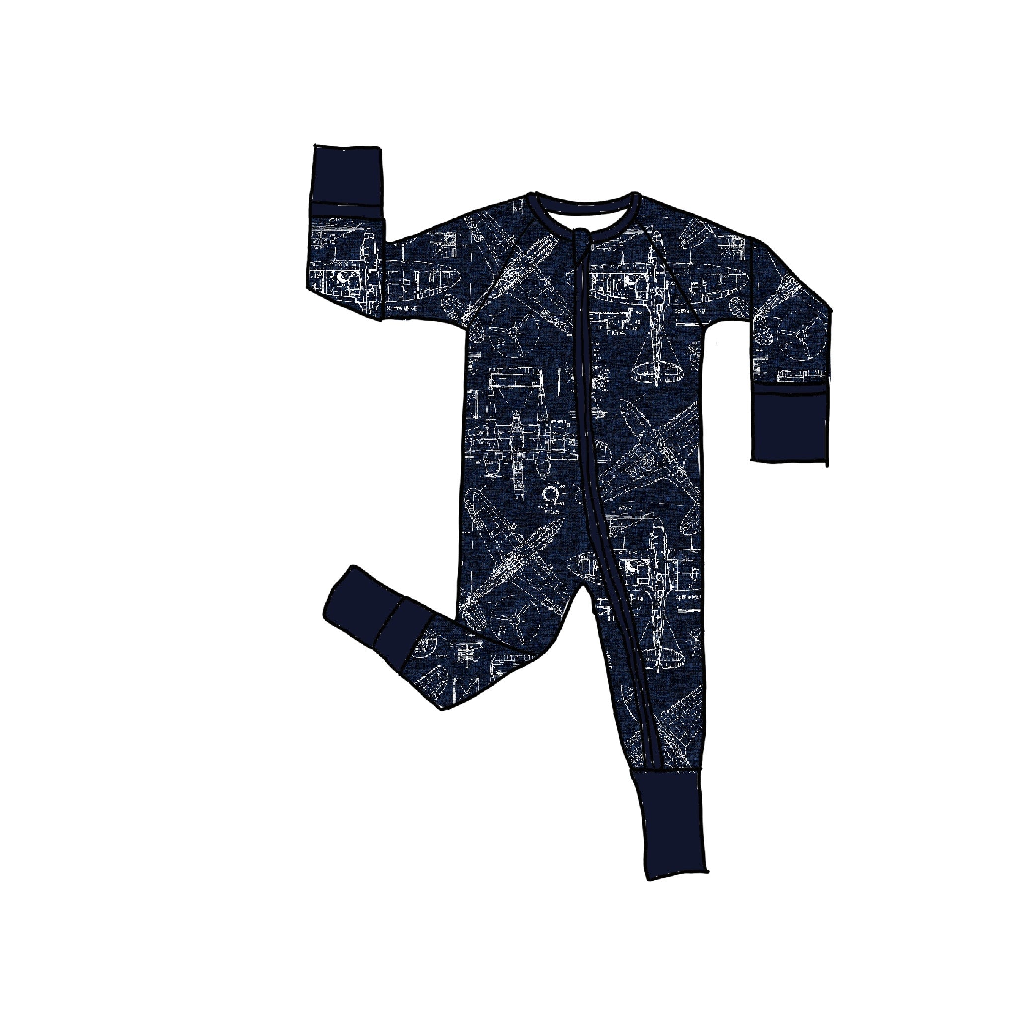 Jet-Set Bamboo Zippie Romper