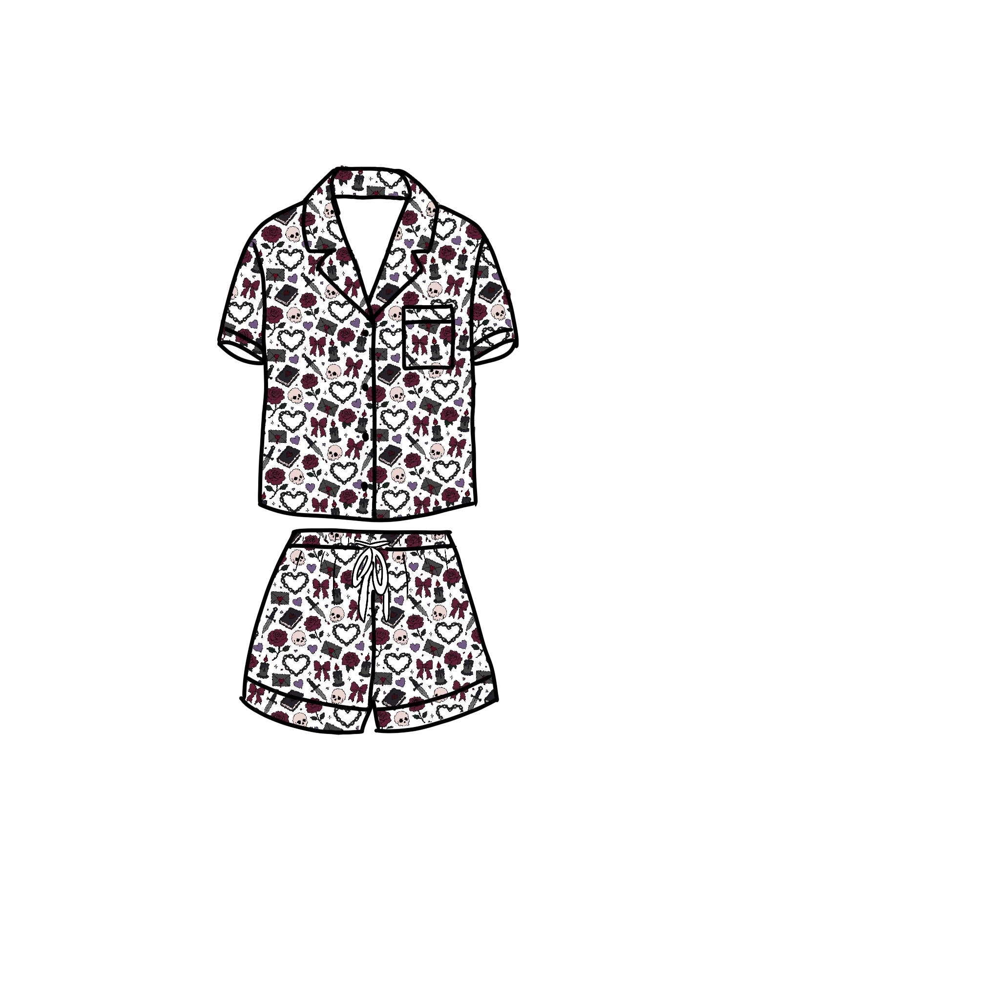 Raven Rogue Women’s Button Down and Short set