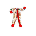 Christmas Misfits Bamboo Ruffle Zippie Romper
