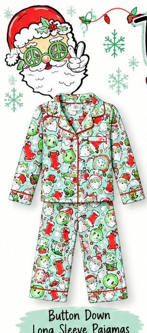 Groovy Santa 2-piece button down set