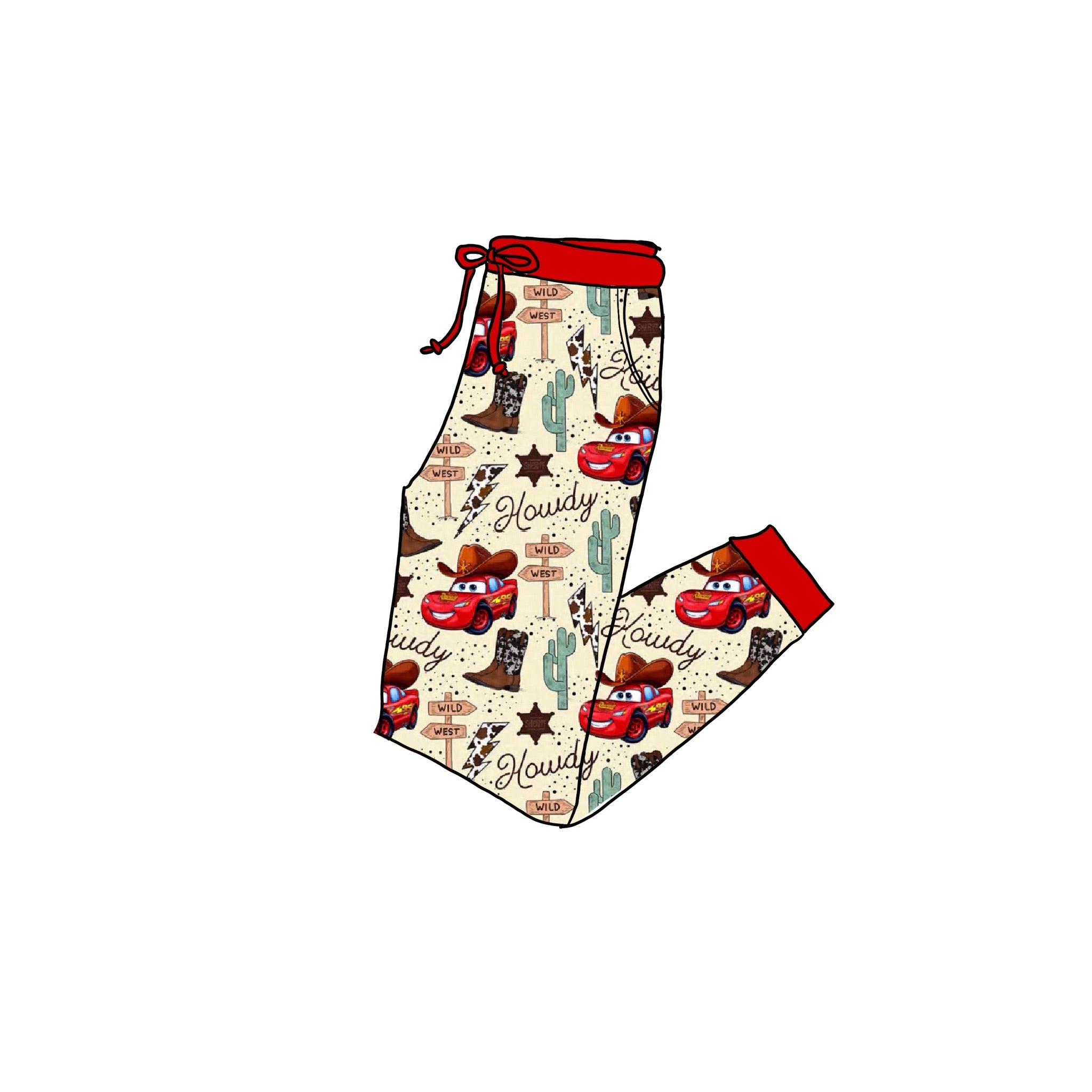 Sheriff McQueen Adult bamboo joggers
