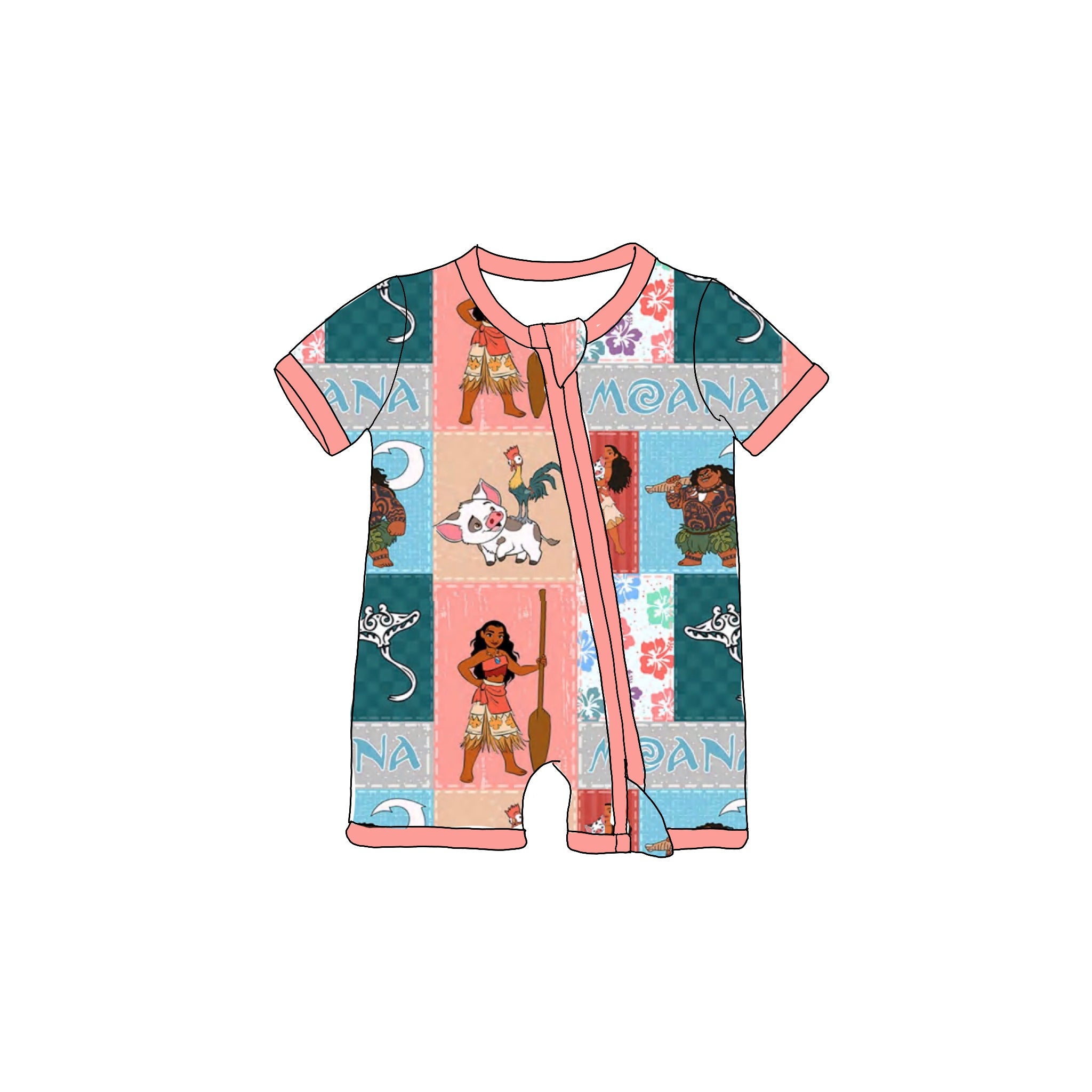Moana Patch Shortie Romper
