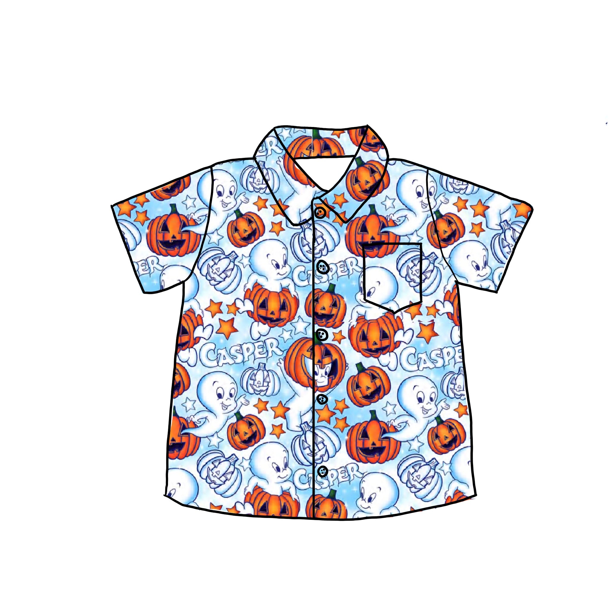 Friendly Ghost Button Down