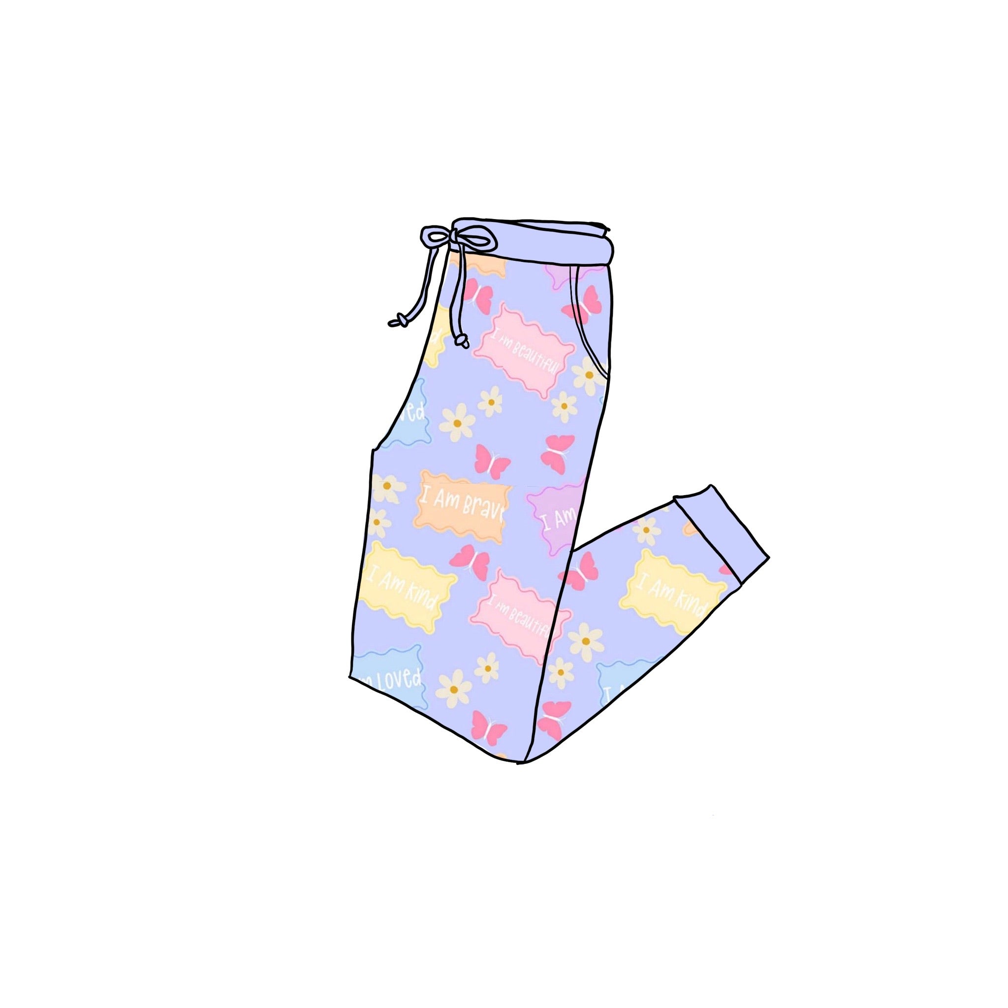 Smart Butterfly Adult bamboo joggers