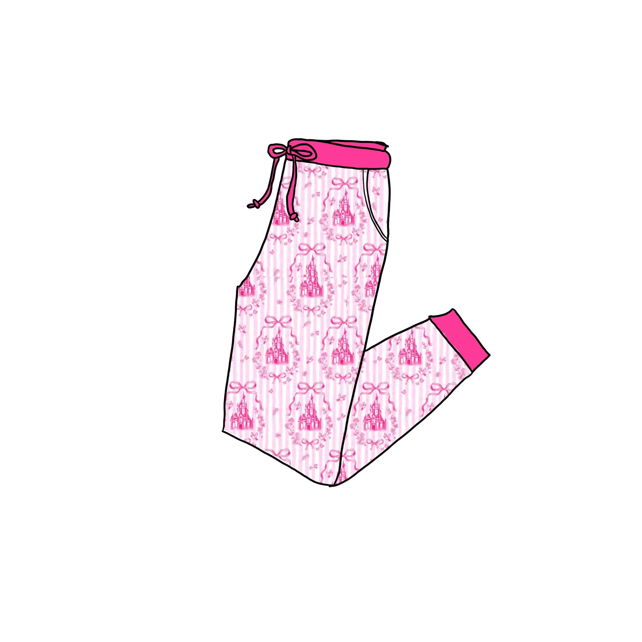 Pretty in Pink Adult bamboo joggers